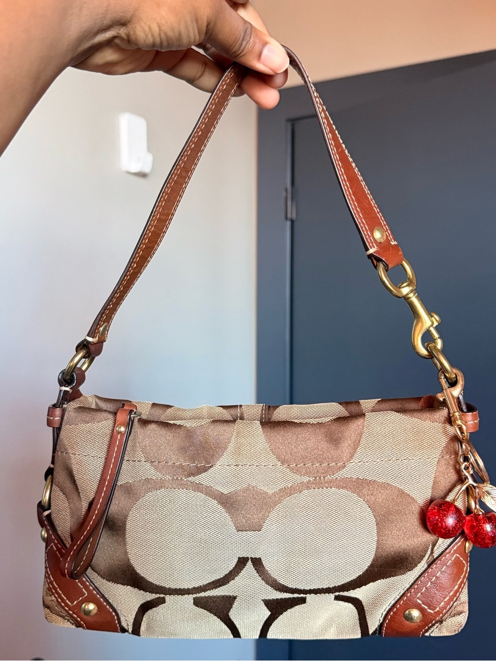Coach Carly Tan/Brown Mini Bag